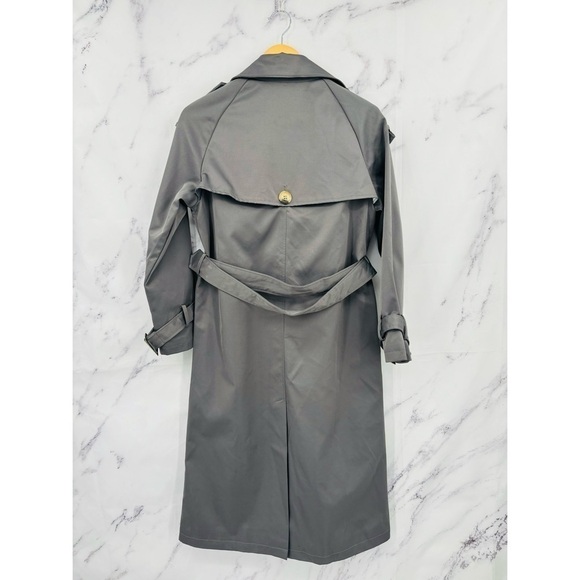 ELUCP Double Breasted Button Up Trench Coat Grey - Picture 3 of 5